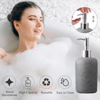 21 Pcs Bathroom Accessory Set with Waterproof Shower Curtain and Non Slip Mat,Resin Bath Set with Toothbrush Holder and Lotion Soap Dispenser,Bathroom Countertop Organizer Set for Home Apartment