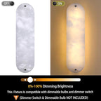 2 Pack 4 Light Oval 20" Alabaster Marble Bathroom Wall Sconce Modern Concise Style Wall Light Fixture,Dark Gray Finish for Bedroom Hallway Bedside