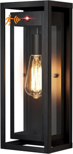 15" Large Outdoor Wall Lights, Dusk to Dawn Motion Sensor Outdoor Lights, Waterproof Anti-Rust Wall Sconces, Exterior Lighting Fixtures for Front Door, Porch, Garage, 1 Pack