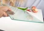 Glass Cutting Board 16"x12": Tempered Glass Kitchen Counter Protector - Durable- Scratch-Resistant, Heat-Proof - Design 6 - Woven Textured Design