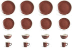 Rock Ridge Speckled Stoneware Dinnerware Set (16pc Set, Brown and Ivory)