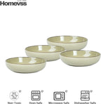 Eur-Nordic Shape Raising Rim 20pc Dinnerware Set, Shiny Glaze Beige with Speckle Effect