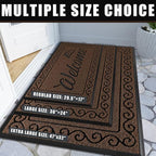 Yimobra Welcome Mat, Heavy Duty Sturdy Door Mats for Home Entrance Outdoor Indoor, Front Doormat for Outside Patio Floor Entry Porch Garage Office, Waterproof, Low Profile, 29.5x17, Coffee