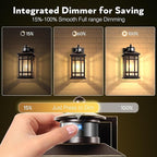 Adjustable Sensitivity Motion Sensor Outdoor Lights, 2 Packs Oil Rubbed Bronze Exterior Lighting Fixtures with Gold Trim, ORB Outdoor Garage Lights Wall Mount for House, Garage, Doorway, Coach