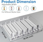 Dwella Drink Organizer for Fridge – 6-Tier Can Dispenser for Fridge, Self-Pushing Drink Dispenser Fridge, Adjustable Width Fridge Cans Organizer, Durable Soda Drink Organizers for Refrigerator