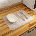 Silicone Dish Drying Mat for Multiple Usage,Easy clean,Eco-friendly,Heat-resistant Silicone Mat for Kitchen Counter or Sink,Refrigerator or drawer liner Translucent L 16 inches x 12 inches