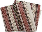 Boho Throw Pillow Covers Burgundy Red and Black Kilim - 20 x 20 Inches Decorative Diwan Pillows, Hippy Room Decor for Couch, Bohemian Outdoor Case for Farmhouse, Ethnic Shams, Patio
