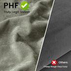 PHF Truly Velvet Pillowcases Standard Size, No Insert, 2 Pack Ultra Soft Breathable Pillow Shams Covers with Envelope Closure, 20" X 26" Luxury Cozy Warm Fuzzy Flannel, Smokey Olive