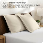 Bare Home Euro Pillow Sham Covers - Set of 2 - Premium 1800 Ultra-Soft Microfiber - Double Brushed - Bed Pillow Shams - Pillows Not Included (Set of 2, Sand)