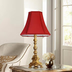 2 Pcs Wine Red Square Cute Lamp Shades Octagonal Faux Silk Lampshade Replacement Medium Lampshade 6.5×13×10.6IN(Spider) Vintage Lamp Shade for Table & Floor Lamp - Easy Assembly