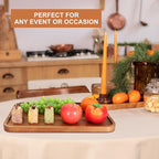 Large Serving Platters Wooden Charcuterie Boards for Party Food Dish Rectangle Acacia Wood Trays Home Decor Cheese Board Snack Appetizer Plates Rectangular Kitchen Dinner Platter Cookie Dessert Tray
