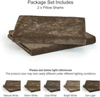 PHF Truly Velvet Pillowcases King Size, No Insert, 2 Pack Ultra Soft Breathable Pillow Shams Covers with Envelope Closure, 20" X 36" Luxury Cozy Warm Fuzzy Flannel Pillow Cases, Khaki