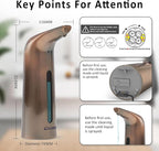 Convenient Automatic Soap Dispenser,4 Adjustable Levels Touchless Hand Sanitizer Pump with Infrared Sensor, 400 ml Countertop Electric Dispenser for Bathroom,Kitchen
