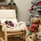 AACORS Christmas Pillow Cover 12X20 Set of 2, Watercolor Christmas Tree Stars Decoration Holiday Farmhouse Winter Pillow Case for Sofa Couch Decor AA651-12-2