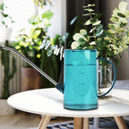 Plastic Watering Can - with Long Spout - 1/4 Gallon - 34 Oz - Sky Blue