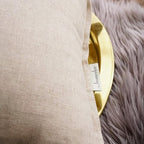 Jeanerlor Pack of 2 Natural Cotton Linen Soild Yellow Decorative Square 24 x 24 Inch Throw Pillow Covers Set Cushion Case for Bedroom/Sofa/Car(60 x 60cm) Light Linen