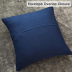 PHF Truly Velvet Euro Sham, 26"x 26",No Insert, 2 Pack Color Gradient Euro Throw Pillow Covers, Ultra Soft Cozy European Pillow Covers for Luxurious Home Decorative, No Shedding, No Pilling, Navy Blue