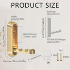 4PCS Foldable Gold Wall Hooks, Heavy Duty Zinc Alloy Folding Wall Hooks, Folding Hidden Coat Hooks Wall Mount Bathroom Foldable Towel Hooks for Hanging Clothes, Bags, Hats, Bathrobes, Keys etc (Gold)