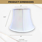Royal Designs, Inc. BSO-708-14LNWH-2 Modified Bell Basic Lamp Shade, 9 x 14 x 10.5, Linen White, 2-Pack
