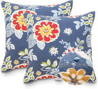 JMGBird Outdoor Waterproof Pillows 18 * 18 Inch Throw Pillows for Patio Furniture, Bed, Couch, and Sofa