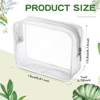 Weewooday 12 Pieces Clear Makeup Bags Cosmetic Storage Bags PVC Zipper Pouches Travel Waterproof Makeup Plastic Case for Women Organizing Toiletries Traveling Bathroom