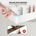 Nieifi Adhesive Wall Shelf, Shower Sheves 5 Pack with Soap Holder, Shower Organizer for Bathroom Organization, White