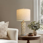 22" Dual Light Table Lamp,Lamps for Bedroom with USB A+C Charging Ports,Touch Lamp with 3-Level Dimming,Farmhouse Lamps for Living Room and Night Stands (Bulb Included)