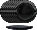 TP Melamine Plates Set of 8, 8-Inch Lightweight Reusable Plates for Picnic, Party, BBQ & Camping, Dishwasher Safe Tableware for Salads, Appetizers & Desserts, Black