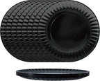 TP Melamine Plates Set of 8, 8-Inch Lightweight Reusable Plates for Picnic, Party, BBQ & Camping, Dishwasher Safe Tableware for Salads, Appetizers & Desserts, Black