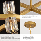 36" K9 Crystal Chandeliers, Gold Round Chandelier for Dining Room, Living Room, Dining Chandelier Over Table, Sutable for Bedroom,Foyer, Entryway, Stairs, Kitchen Includes Bulbs