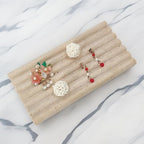 Natural Travertine Marble Tray for Bathroom Countertop Organizer,Vanity Decorative Stone Tray for Candles, Perfume, Jewelry Dish Ring Tray (Beige)