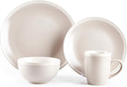 Rock Ridge Speckled Stoneware Dinnerware Set (16pc Set, Sands and Ivory)