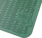 Silicone Dish Drying Mat for Multiple Usage,Easy clean,Eco-friendly,Heat-resistant Silicone Mat for Kitchen Counter or Sink,Refrigerator or Drawer Liner Green 2XL 24 inches x 18 inches