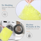 Walensee Large Bathroom Rug (24 x 36, Yellow) Extra Soft and Absorbent Shaggy Bathr Rug Machine Washable Microfiber Bath Mat Non Slip Bath Mat, Luxury Bathroom Floor Mats