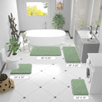 OLANLY Bathroom Rugs 40x24, Extra Soft Absorbent Chenille Bath Rugs, Rubber Backing Quick Dry, Machine Washable Bath Mats for Bathroom Floor, Tub and Shower, Home Decor Accessories, Sage Green