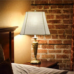 TOOTOO STAR Rectangle lamp shade, (6 x 9)" x (11 x 14)" x 10.5" White Linen LampShade for Table Lamp, Floor Lamp Bell Cut Corner Lamp Shade