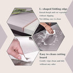Stainless Steel Cutting Board for Kitchen - 304 Stainless Steel Chopping Boards for Baking, Double-Sided Use for Raw & Cooked Food - Ideal for Homemade Pasta, Pizza & Bread Making (11.8×15.7×0.06")