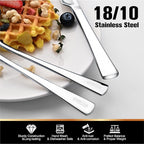 KINGSTONE Silverware Set for 8, 40-Piece Forged 18/10 Stainless Steel Flatware Set, Mirror Finish Cutlery Set Dishwasher Safe for Home, Restaurant, Wedding, Party