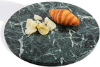 Koville Indian Marble Cutting Board for Kitchen, 16" Round Hand Crafted Marble Slab for Cheese, Charcuterie, Pastry Board - Wedding Gift, House Warming Gift(Indian Green)