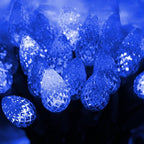 Dazzle Bright 100 LED C6 33 FT Waterproof Connectable Green Wire Fairy Lights, 8 Modes Christmas String Lights for Indoor Outdoor Home Garden Yard Xmas Tree Decorations (Blue)