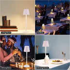 2 Pack Cordless Table Lamp, 5000mAh Portable Rechargeable LED Desk Lamp, 3 Color Modes Stepless Dimming Table Light with Memory Function, for Dinner, Patio, Home, Restaurant.
