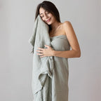 Ultra Soft Muslin Towel Adult Set, 100% Turkish Cotton 4-Layer 2 Pieces Luxury Muslin Hand & Bath Towels Sets for Bathroom (Sage Green, 1 Bath & 1 Hand Towel Set)