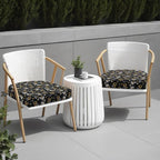 idee-home Outdoor Chair Cushions Set of 2, Thick 19" x 19" x 3" Outdoor Seat Cushions Patio Furniture Waterproof with Ties, Dining Pads