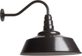 Steel Lighting Co. Redondo Barn Light | Outdoor Wall Mounted | 20 inch Dome | 16 inch Gooseneck | Large Farmhouse Warehouse Light Made in America | Dark Bronze Exterior/White Interior
