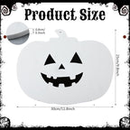 Halloween Marble Pumpkin Cheese Board Charcuterie Cutting Tray Marble Serving Decorative for Decoration Charcuterie Kitchen(White)