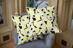 CAPSCEOLL 2PCS Gray Yellow Soft Throw Pillow Covers 20X20Inch Abstract Autumn Art Black Yellow and Grey Geometry Scraps Covers for Throw Pillows for Bedroom Sofa Living Room