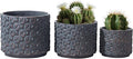Yundu Concrete Planter Set of 3, 14.5 & 12.6 & 10.2 inch Flower pots. Modern planters for Outdoor Plants with Drain Hole Suitable for Home, Office and Other Indoor and Outdoor décor