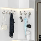 ZUONAI Towel Hooks for Bathrooms Wall Mounted 4 Pack Brushed Nickel Coat Hooks Heavy Duty Towel Wall Hooks for Coats Robes Hats Bath Entryway Cubicle Kitchen