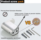 RANDOM Brushed Towel Hooks Bathroom Hardware Accessories Coat Hook 304 Stainless Steel Clothes Hook for Bath Kitchen Contemporary Hotel Style Wall Mounted 2 Pack. (Round, Brushed Steel).