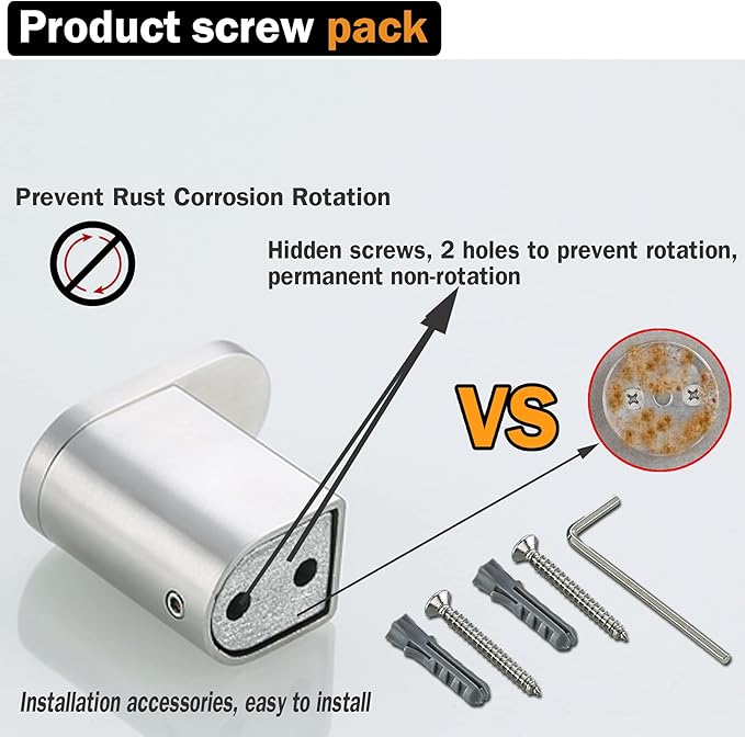 RANDOM Brushed Towel Hooks Bathroom Hardware Accessories Coat Hook 304 Stainless Steel Clothes Hook for Bath Kitchen Contemporary Hotel Style Wall Mounted 2 Pack. (Round, Brushed Steel).